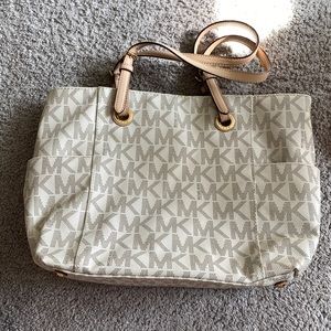 Michael Kors Vanilla Monogram Tote Bag